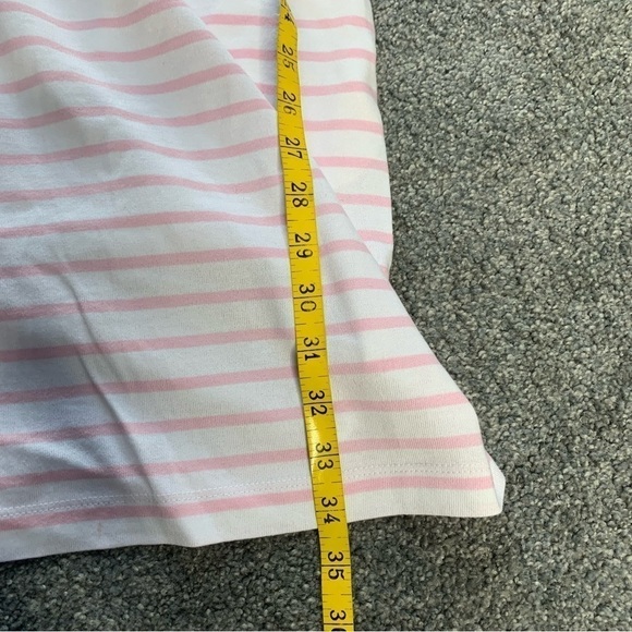 Draper James tie waist t shirt light pink mariner stripe dress - Picture 10 of 13